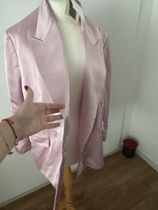 Massimo Dutti Studio Blazer Sacou rose