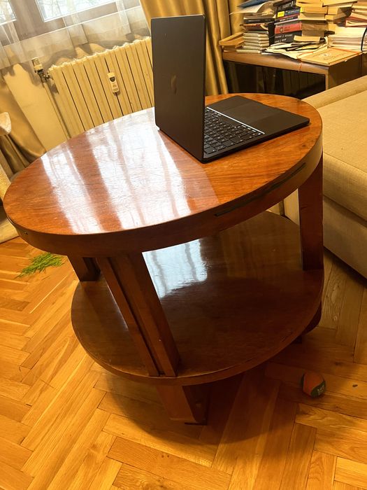 Маса холна на две нива, помощна масичка, за кафе, книга, компютър