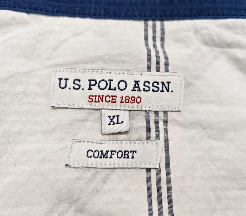 US Polo ASSN Оригинална мъжка риза с навиващи ръкави размер XL НОВА