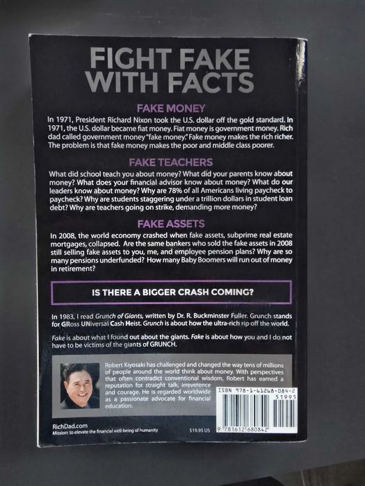 Carte FAKE Money Robert Kiyosaki - engleza