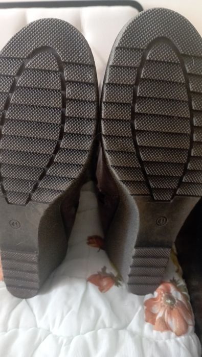 Сапоги зимние, замшевые