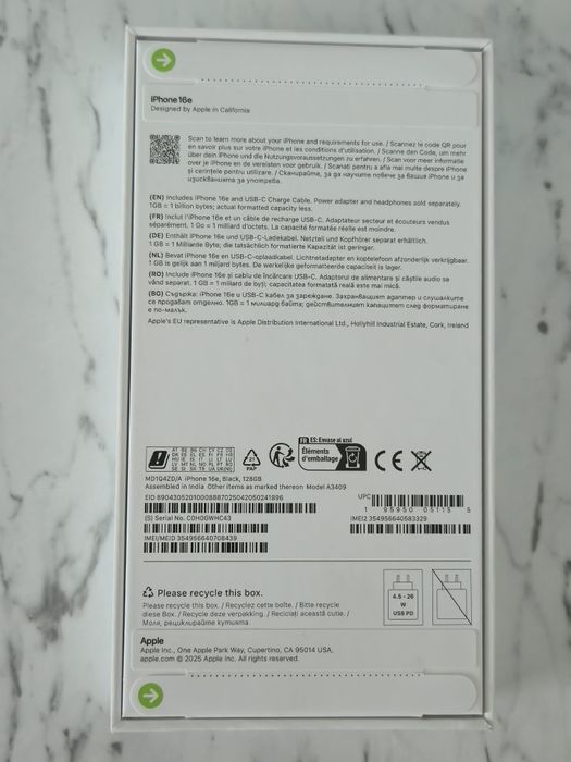 Vand/schimb iPhone 16e 128gb SIGILAT