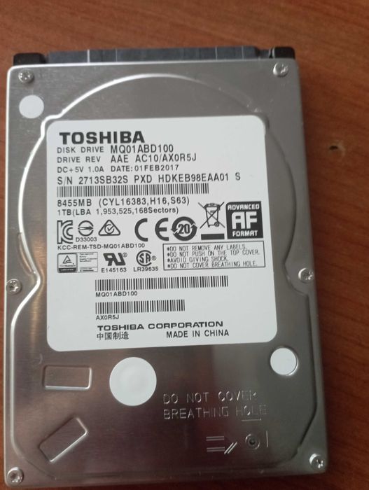 HDD 2.5 Toshiba 1Tb