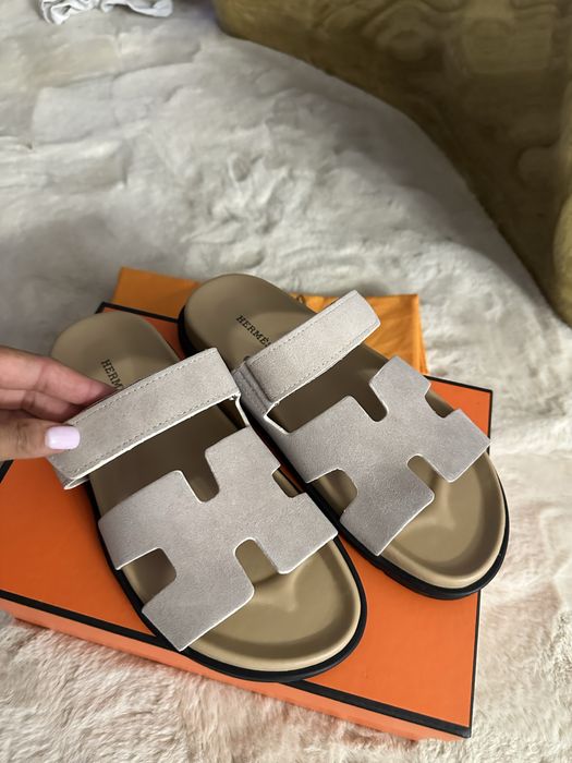 Papuci hermes piele naturala