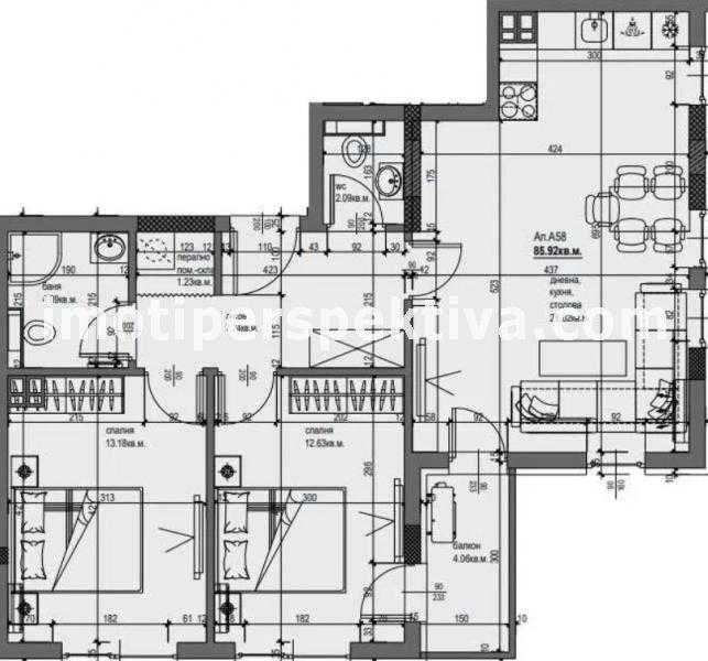 Продава се Тристаен апартамент в Пловдив, Христо Смирненски - 102 кв.м за 1300 €/кв.м - Снимка #5