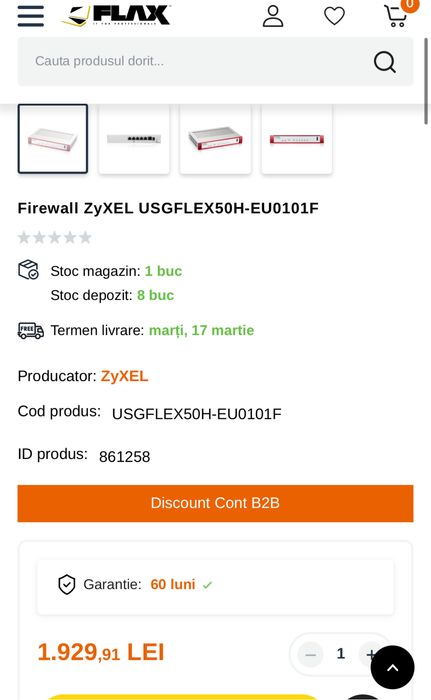 Firewall Zyxel USGFLEX50-EU0101F