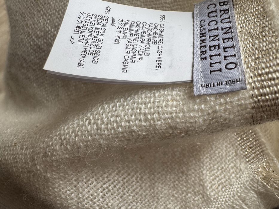 Brunello Cucinelli-Автентичен дамски шал от кашмир