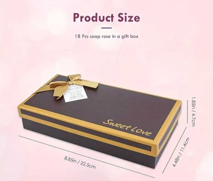 Сапунени рози в елегантна кутия