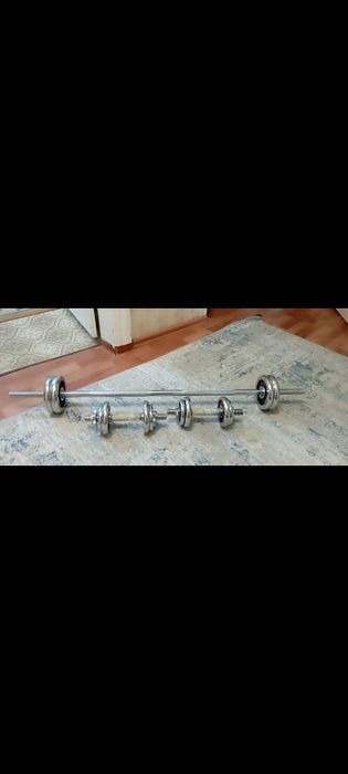 Продам набор гантели и штанги