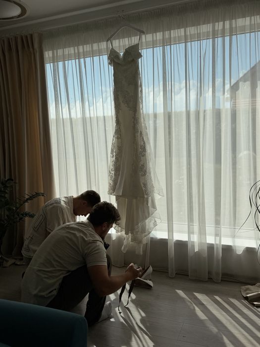 Rochie de Mireasa cu tot cu voal simplu inclus in pret