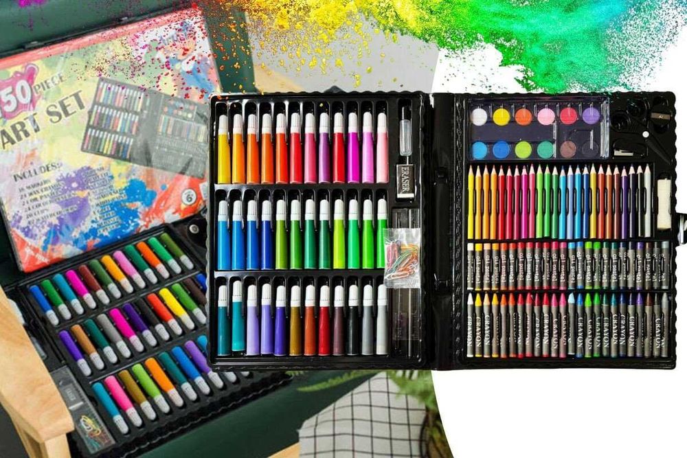 Комплект за рисуване, оцветяване и създаване PaintingSet от 150 части