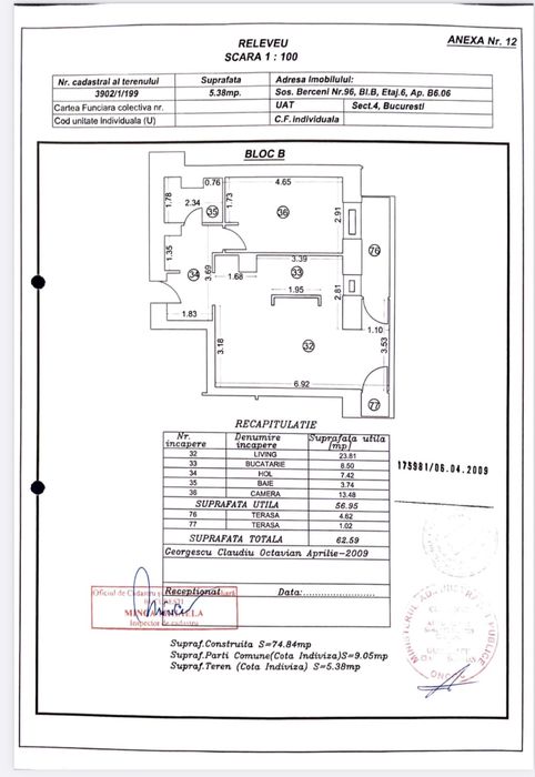 Apartament 2 camere Monaco Towers 63 mp total