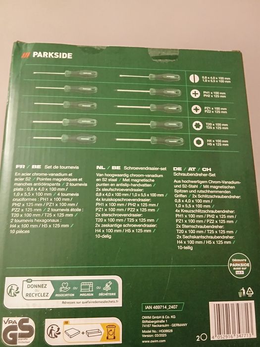 Șurubelnițe Parkside