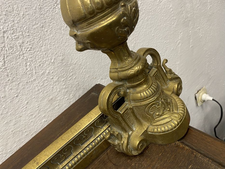 Бароков месингов предпазител за камина Германия 1900 1920