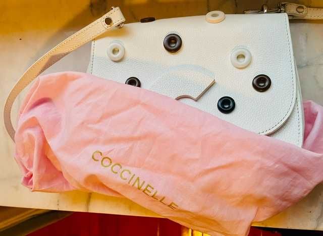 geanta Coccinele alba din piele