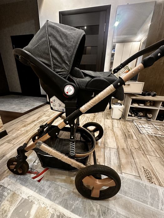 Коляска 3 в 1 Teknum, черный, серый