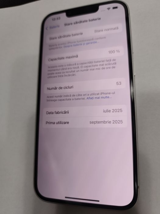 iPhone 16e White 128GB Că NOU Liber de rețea Stare IMPECABILA