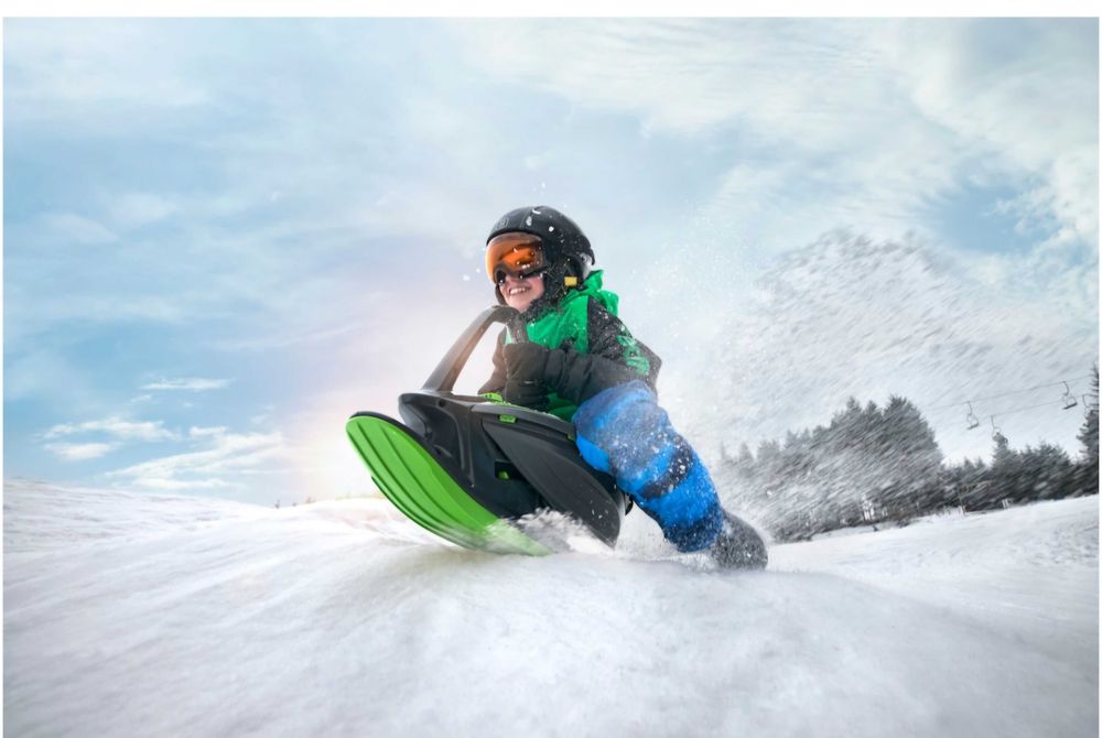 Шейна за деца и възрастни Gizmo Riders Skidrifter Skibob, Mystic Green