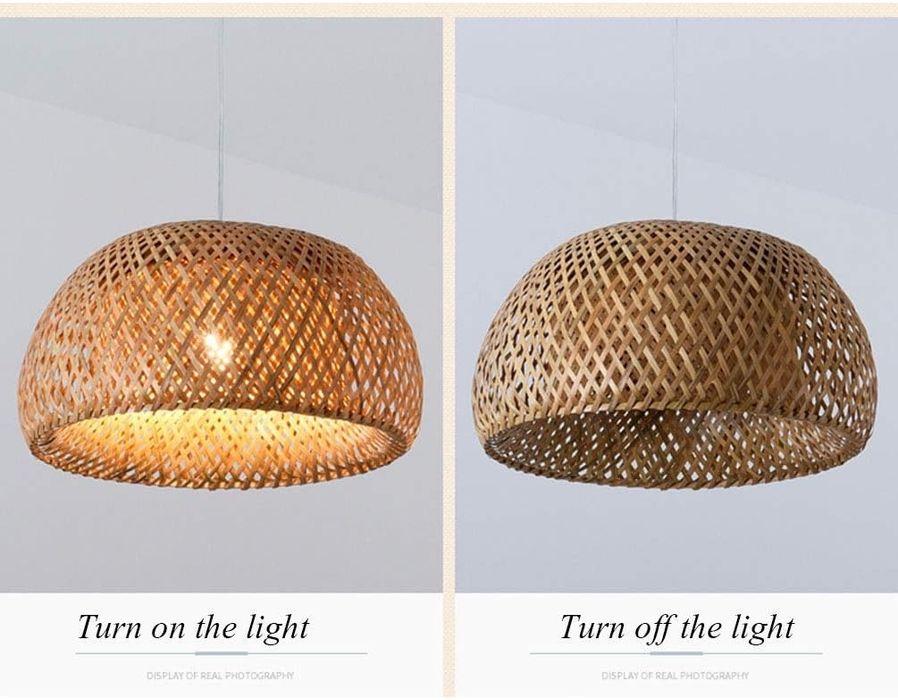 Висящо осветителни тела от ръчно тъкан ратан