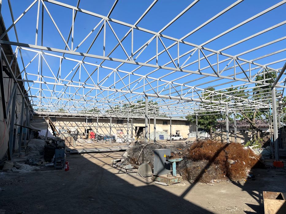 Металлоконструкция,навес,ангар,автонавес.сендвич панель,ворота.