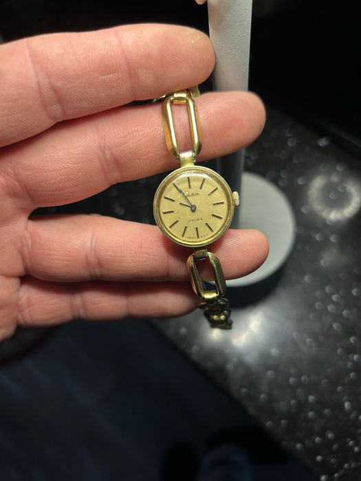 Ceas Dama Glashutter placat cu aur