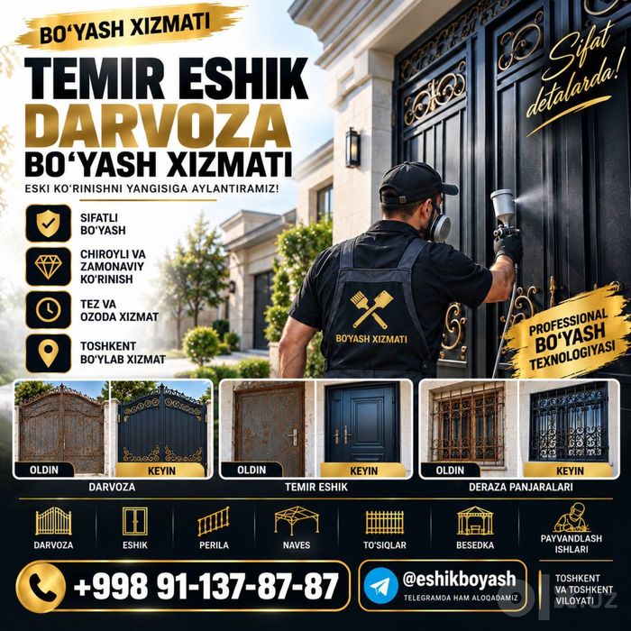 Kraska Sepish Rom bo’yash xizmati