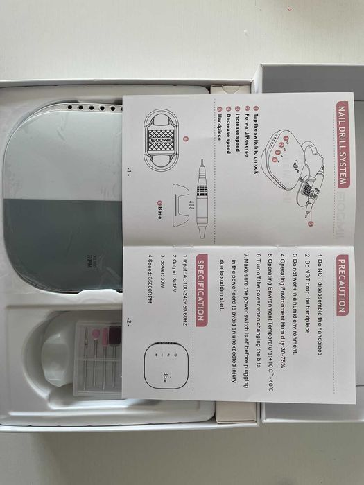 Електрическа пила за маникюр с дисплей и тъч скрийн 35 000 оборота