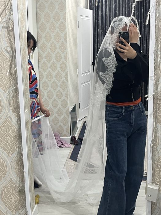 Новая фата испанка со шлейфом