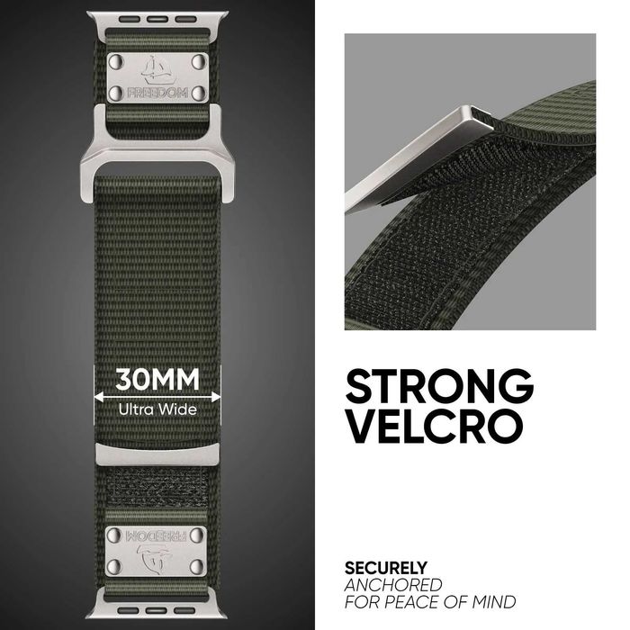 Широка текстилна каишка FREEDOM band за Apple Watch ULTRA/SE/11/10/9/8