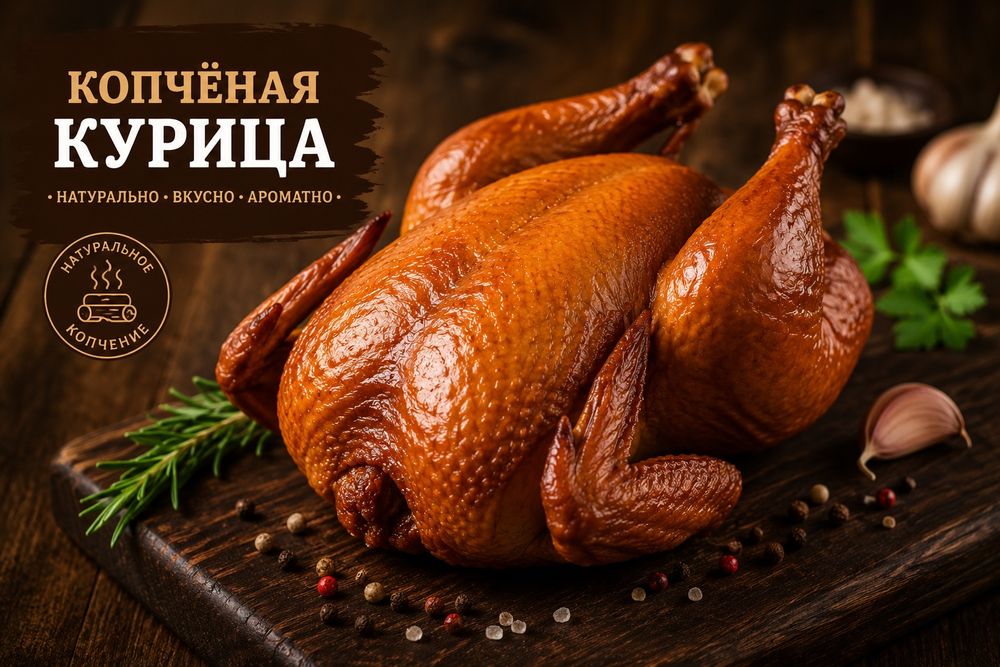 Продам копчёную курицу