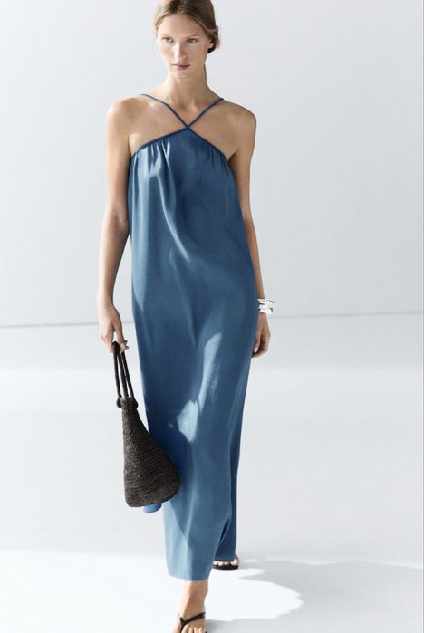 Rochie cu in si matase, Massimo Dutti