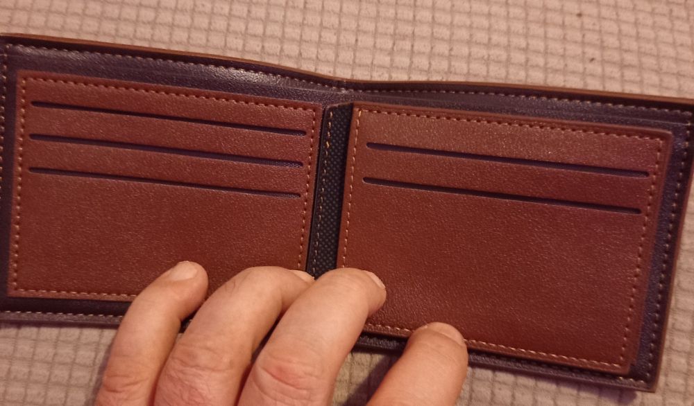 Portofel pielea naturala Antifurt