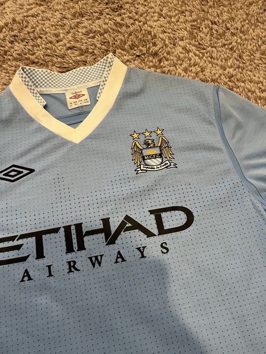 2011-12 Manchester City Umbro Home Shirt-оригинална тениска