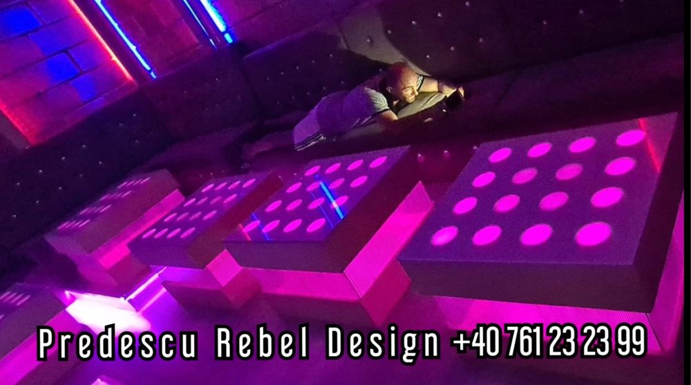 Canapele club lumini pixel led drapaj sala evenimente