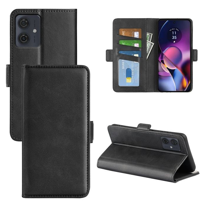 Motorola Moto G85 G35 G54 G34 / Кожен калъф тип тефтер