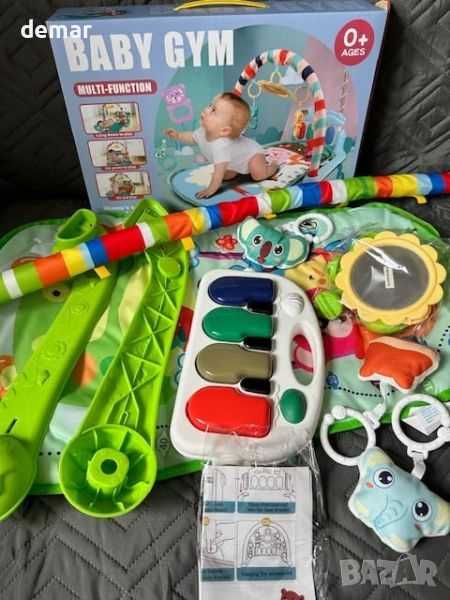 WHDJSPIN® Бебешка постелка за гимнастика с дрънкалки и светлини