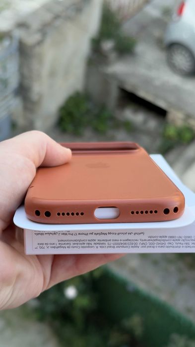Оригинален Apple Силиконов калъф с MagSafe за iPhone 17 Pro Max – Terra Cotta