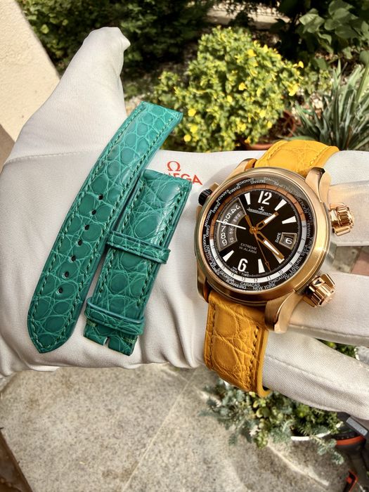 Ceas Jaeger-LeCoultre JLC Aur Roz 18K Master Compressor Extreme W-Alarm 46mm impecabil