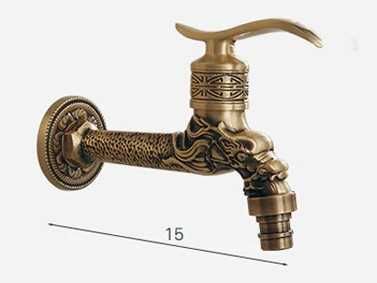 Robinet dublu serviciu din fonta antichizata pt gradina, baie