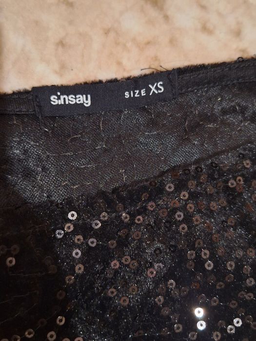 Черен потник с пайети