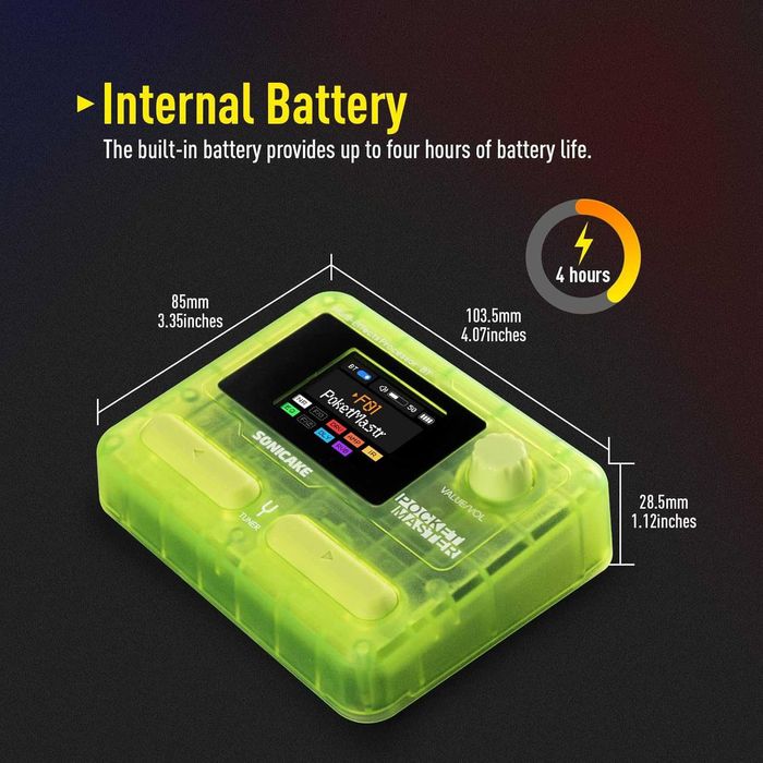 Джобен китарен процесор SONICAKE Pocket Master IRs / USB Rec / Батерия