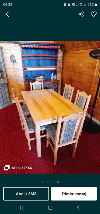 Scaune si mese din lemn masiv de la producator