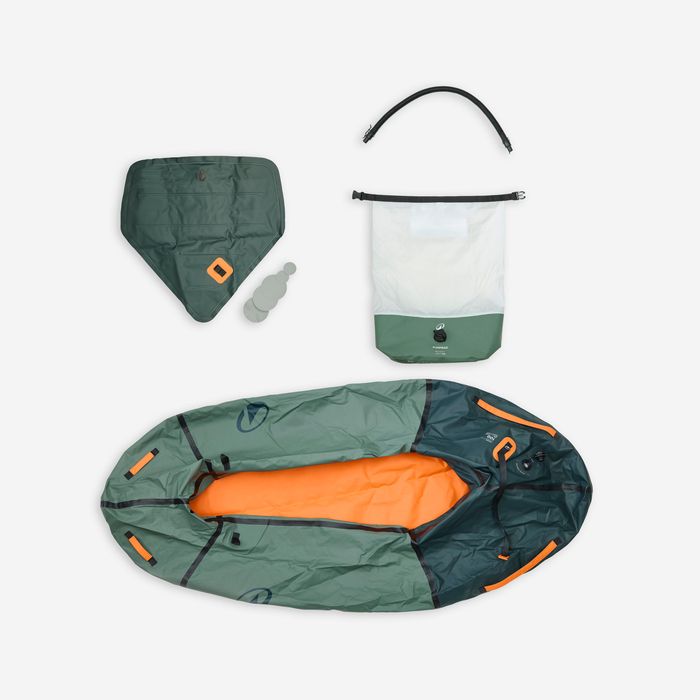 Caiac gonflabil Packraft 100 râu Tpu - produs resigilat Decathlon