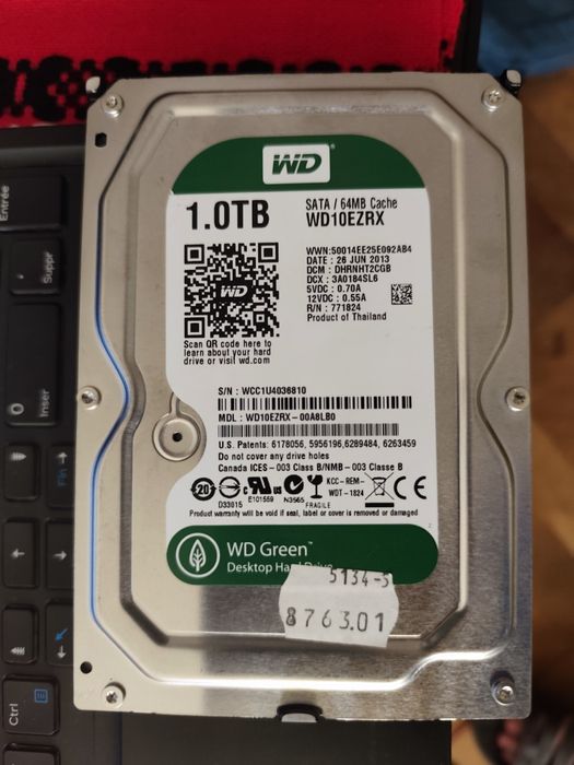 Hard disk desktop WDGreen 1tb 100% health