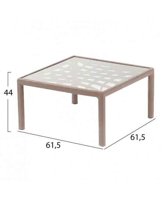 Градински сет диван с масичка метални