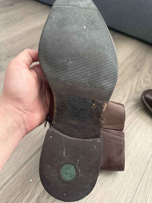 Cizme de piele Hugo Boss