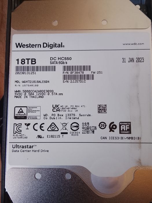 Hdd 18 tb folosite puțin