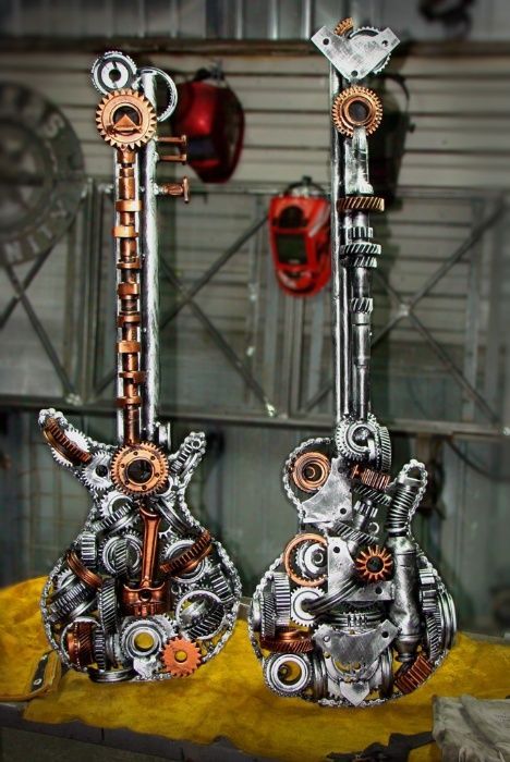 "Chitara" obiect decor stil industrial.Wall ART.