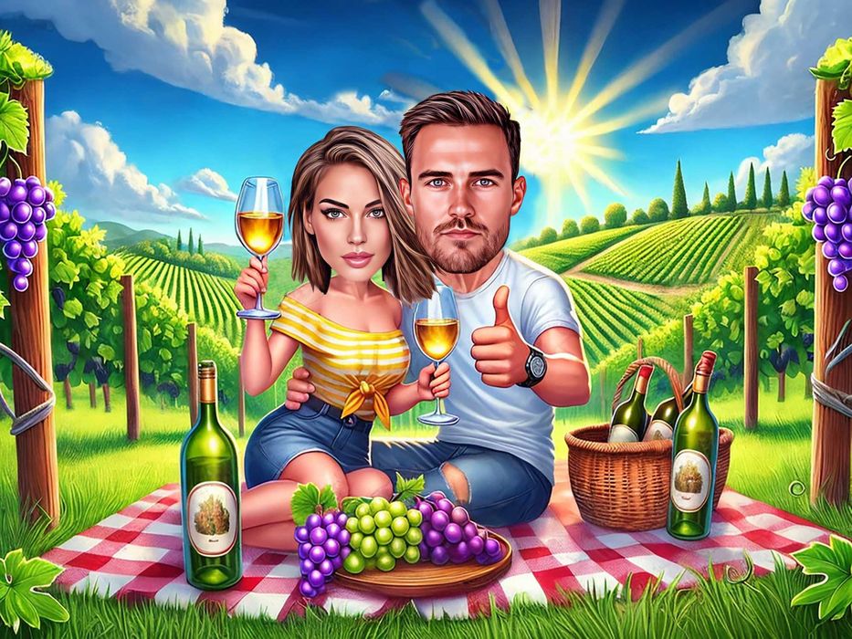 Дигитални карикатури-шарж за Свети Валентин и Трифон Зарезан