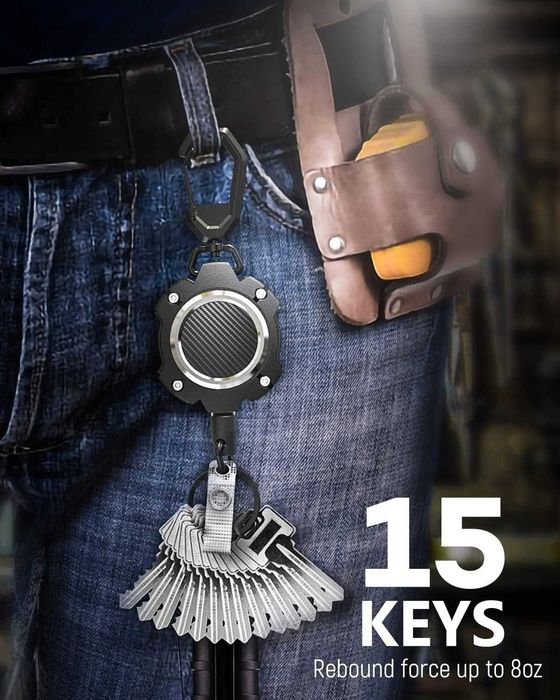 Выдвижной брелок с карабином и держатель для бейджа LIUGX